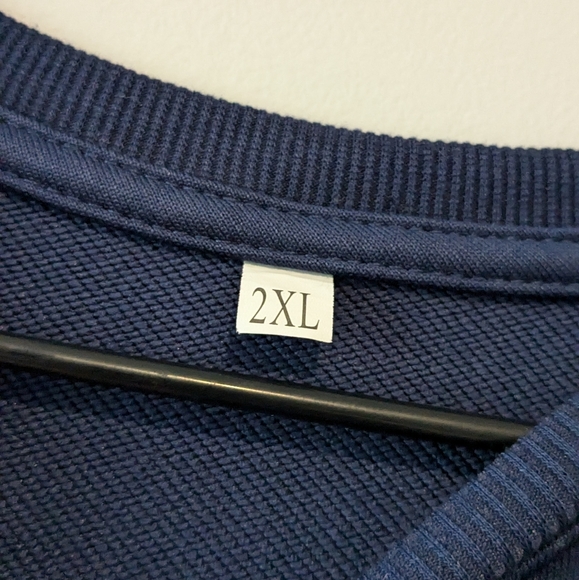 "I'll Be In The Garage" Blue Crewneck Sweatshirt Size 2XL - Picture 4 of 5